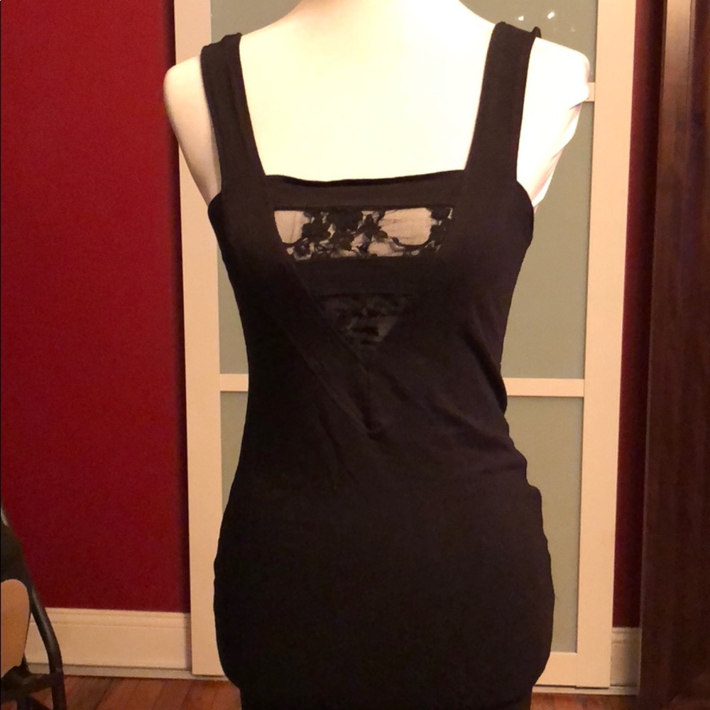 Sexy LBD with lace cutouts